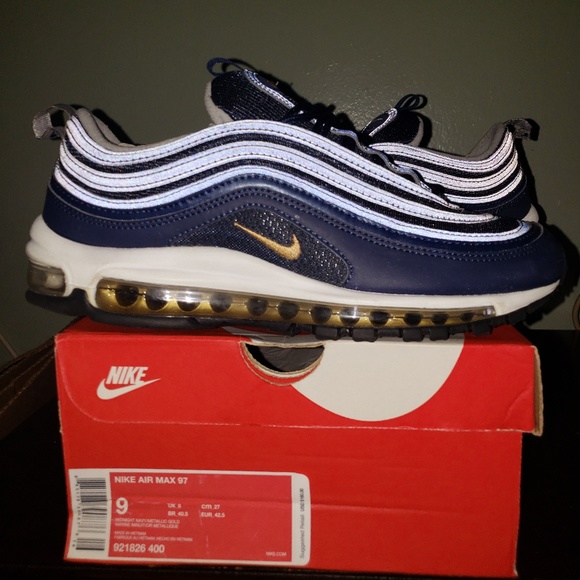 blue and gold nike air max